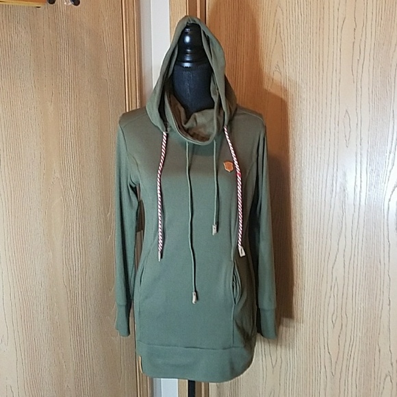 Naketano green sweatshirt hoodie patches size M Naketano green sweatshirt hoodie patches size M